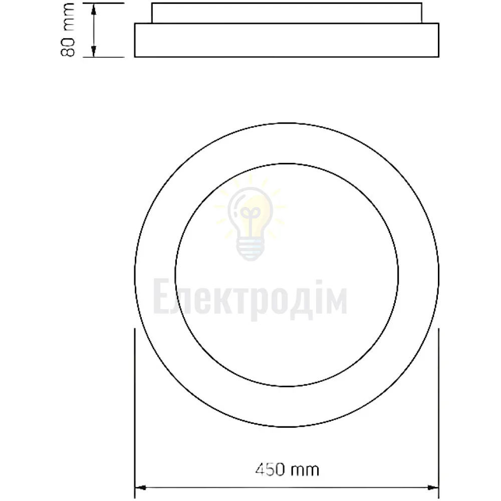 LED світильник настінно-стельовий 72W 2700-6000K 220V кільцевий VLE-ERC-72W  - фото 2