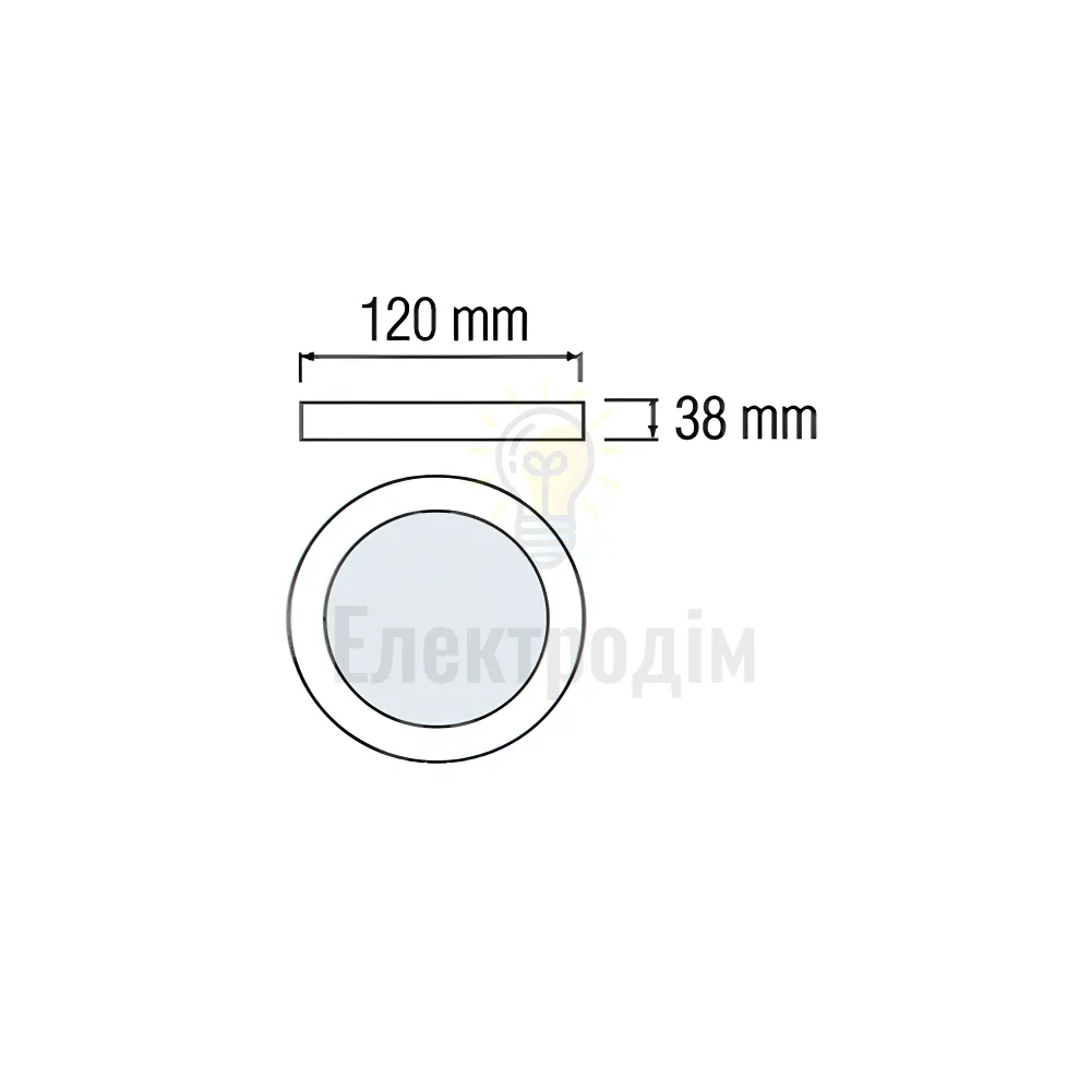 Світильник накладний круглий CATALINA-12 3CCT 12W чорний 016-081-1012-020  - фото 2
