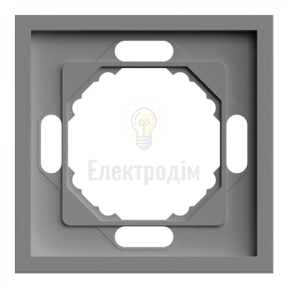 EF101-G рамка 1-місна універсальна сірий Soft 80780 