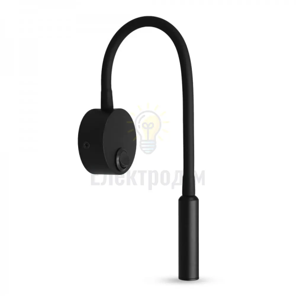 AL8161ARD 230V 3W, чорний 140LM 4000К 420*62*28mm IP20 80988  - фото 1