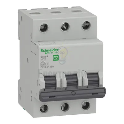 Автоматичний вимикач Schneider Electric EASY9 3P C 63А EZ9F34363 — купити в Електродім