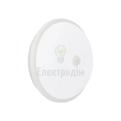Світильник стельовий LED 20W ІР44 6400K 2400Lm 160-265V d-220мм з дат. руху 071-014-0020-030 — купити в Електродім