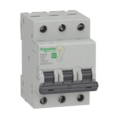 Автоматичний вимикач Schneider Electric EASY9 3P C 25А EZ9F34325 — купити в Електродім
