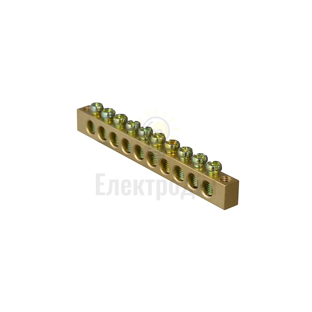 Шина нульова ACKO 6x9 мм 10 отворів бруском A0150120066 