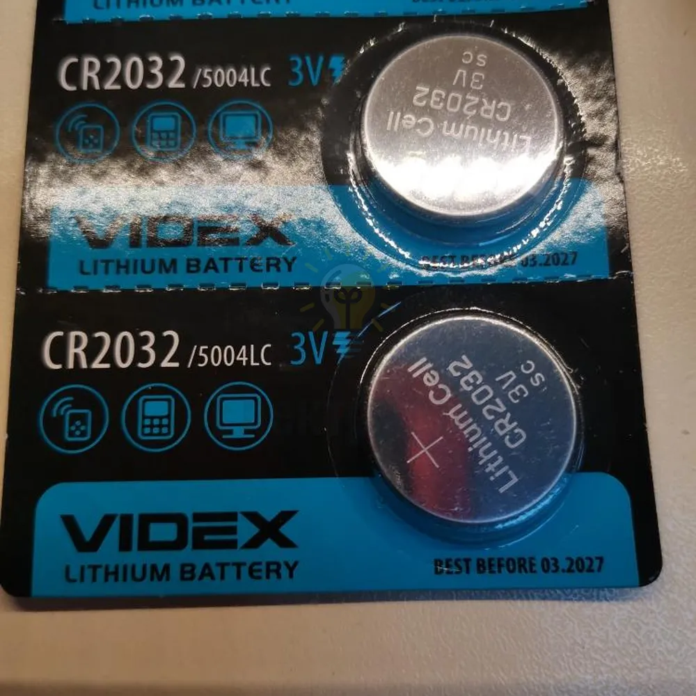 Батарейка Videx CR2032 BLISTER CARD (1 шт) CR2032 5pc 