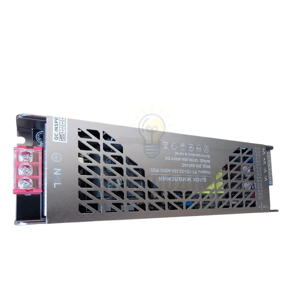 Блок  живлення 12В Блок живлення RX 12V - 33.3А - 400W IP20 БЕЗ КУЛЛЕРА switch DIMM 30-100% 98191  - фото 1