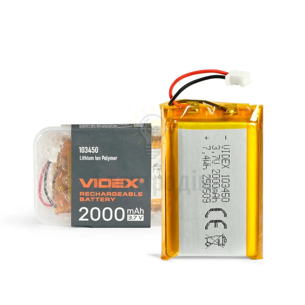 Акумулятор VIDEX Li-pol B103450 2000mAh 1pcs (60/120) VLF-B103450-20 