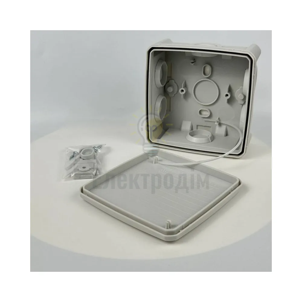 Коробка розподільча СКІМ 114х114х54 (K115-1)+лапки, сіра (2/108шт) ІР65 B1102009  - фото 3