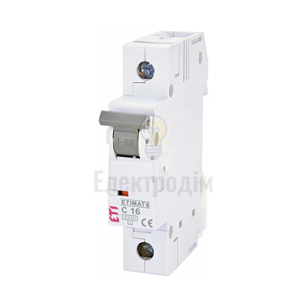 Авт. вимикач ETIMAT 6 1p C 16А (6 kA) 2141516 