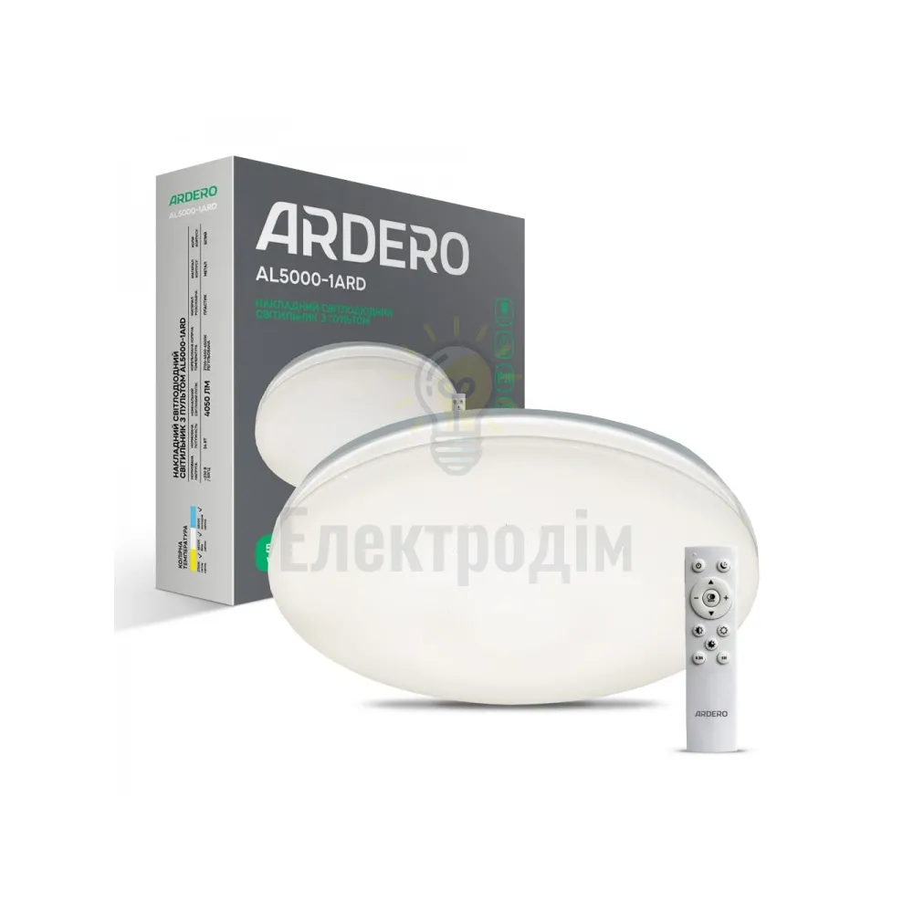 AL5000-1ARD 54W коло 4050 Lm 2700K-6500K 400*400*73 mm MONO 80046 