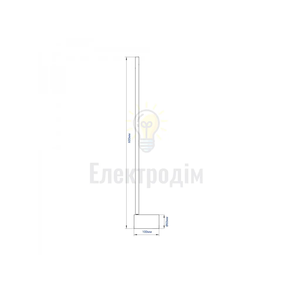 AL8120ARD 230V 10W, чорний 800LM 4000К 625*60*100mm IP20 80009  - фото 1