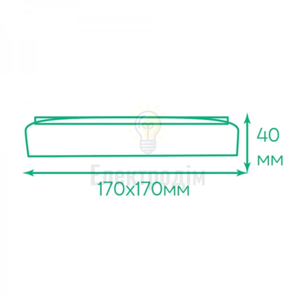 AL709ARD 24W квадрат накладний 2400Lm 5000K 170*170*40mm 80006  - фото 4