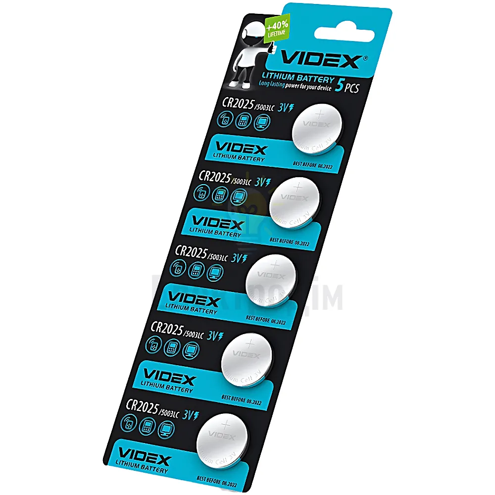 Батарейка Videx CR2025 (бл-1 шт.) CR2025 5pc 