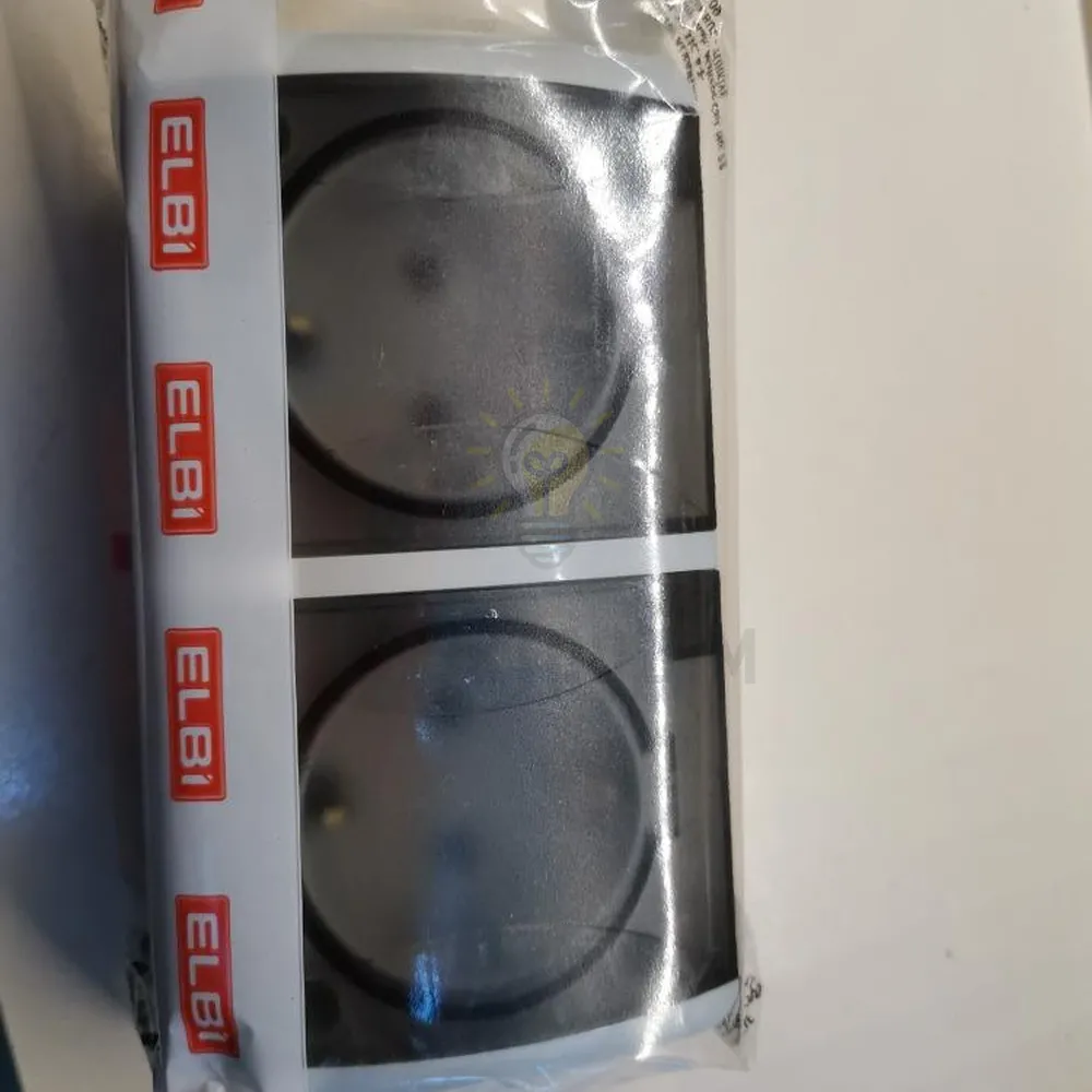Розетка ALSU Розетка  EVA 2-на з/з з кришкою IP-54 554-011500-938  - фото 1