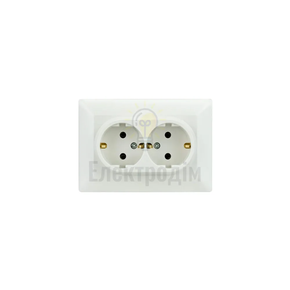 Розетка ODAK біла 2-а. з/з 210-010103-245 