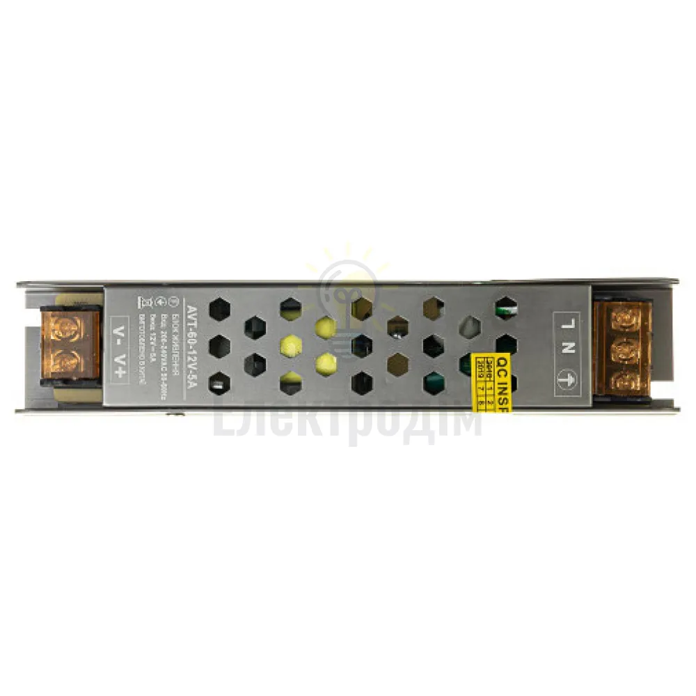 Блок  живлення 12В AVT 12V IP20 5А - 60W 1019865  - фото 4
