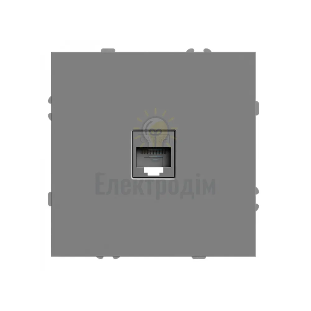 ER151PC-G розетка комп’ютерна, механізм сірий Soft 80774  - фото 3