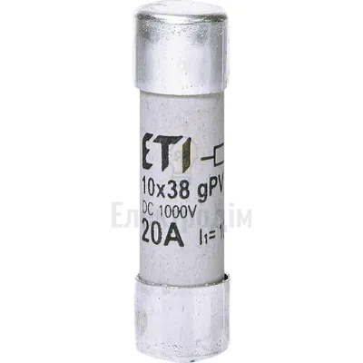 Запобіжник CH 10x38  gPV 20A 1000V (10kA) 2625108 — купити в Електродім