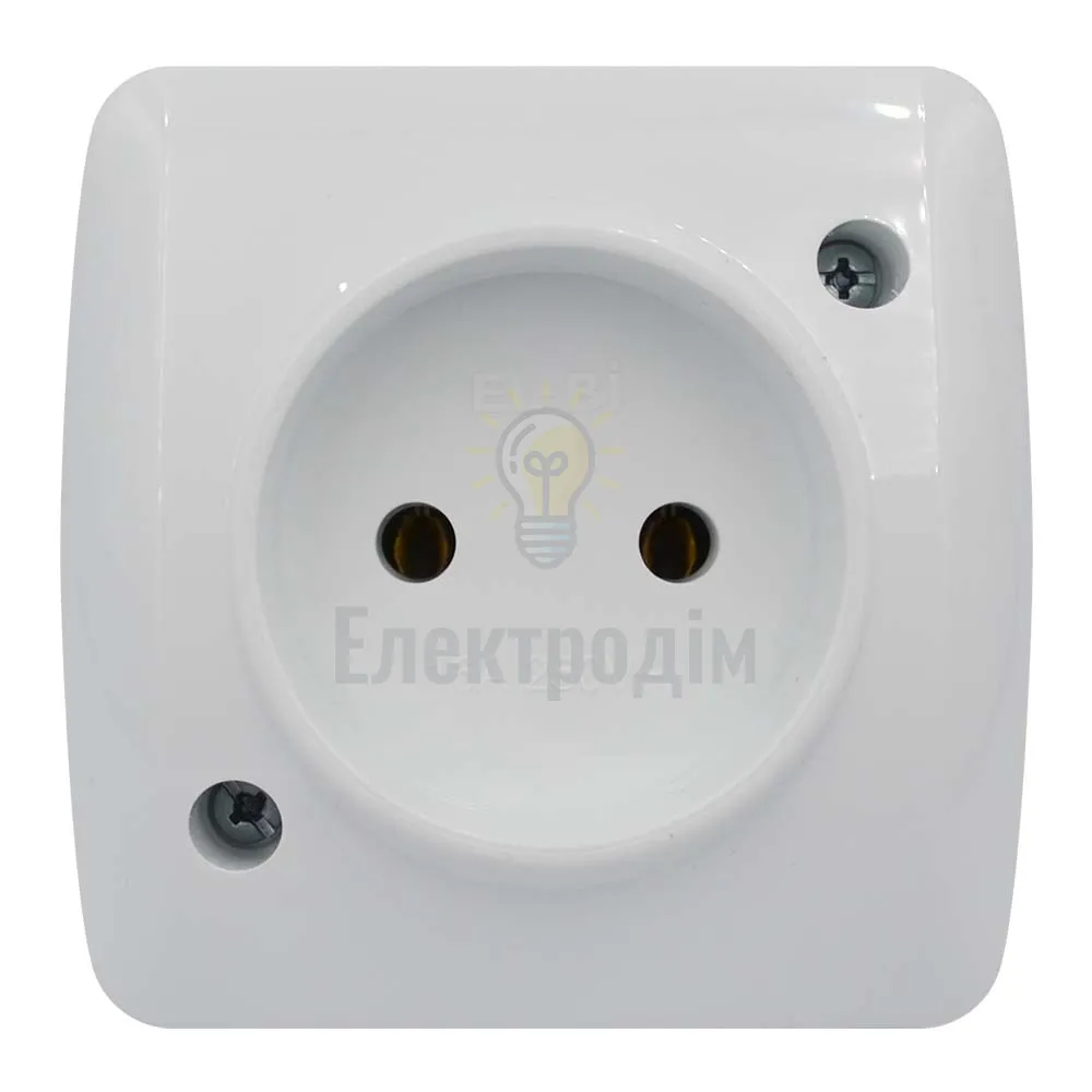 Розетка Alsu біла одинарна без заз 504-010200-215 