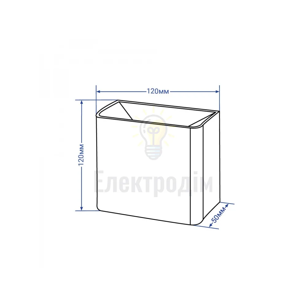 DH028 3W 4000К 230V 100Lm IP54 коричневий 120*120*50 11887  - фото 1