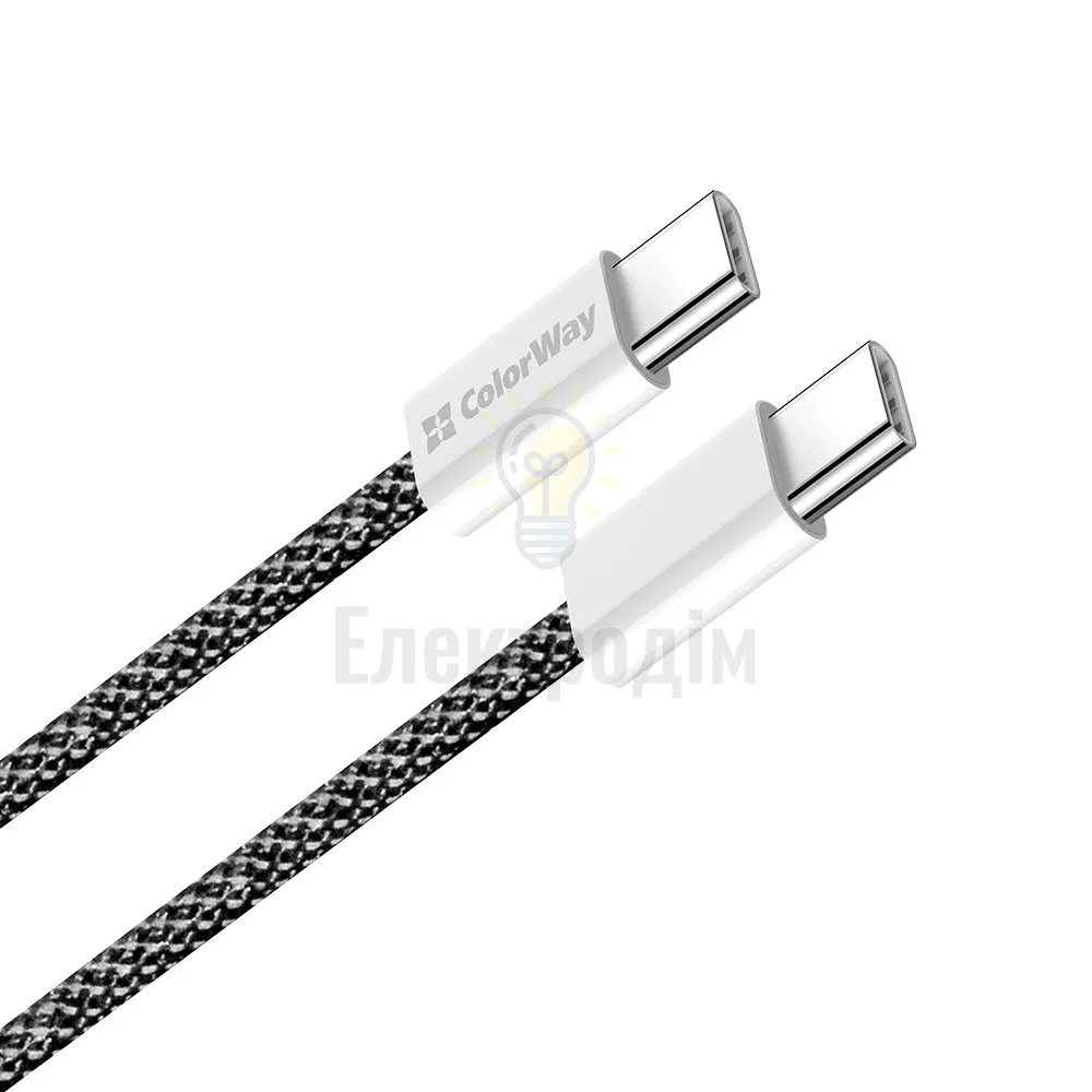 Кабель USB PD Type-C/Type-C ColorWay CW-CBPDCC061-BK 3,0A 60W 1м чорний CW-CBPDCC061-BK  - фото 9