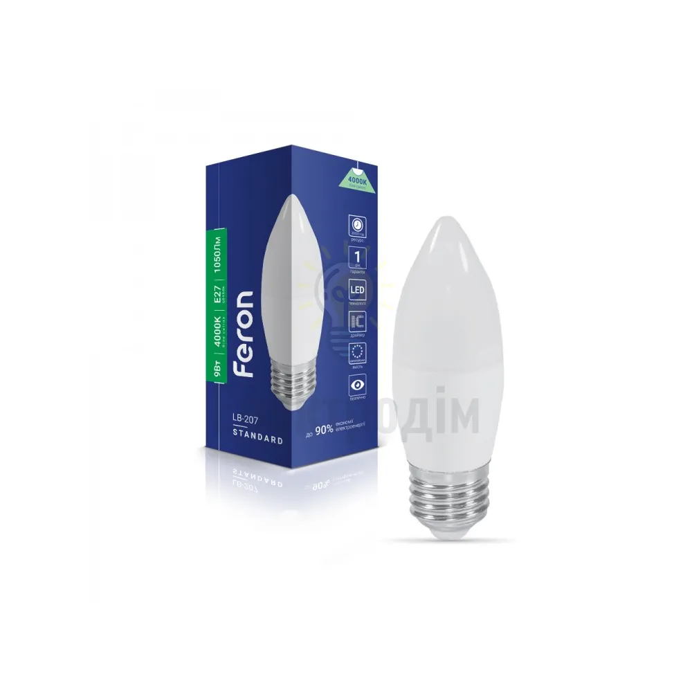 LB-207 C37  230V 9W 1050Lm  E27 4000K 40183 