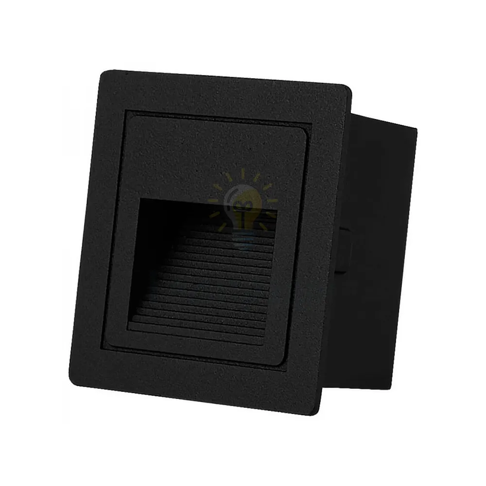 DH1010ARD 230V 3W 30Lm 3000K квадрат 85*85*49mm чорний IP54 80675  - фото 6