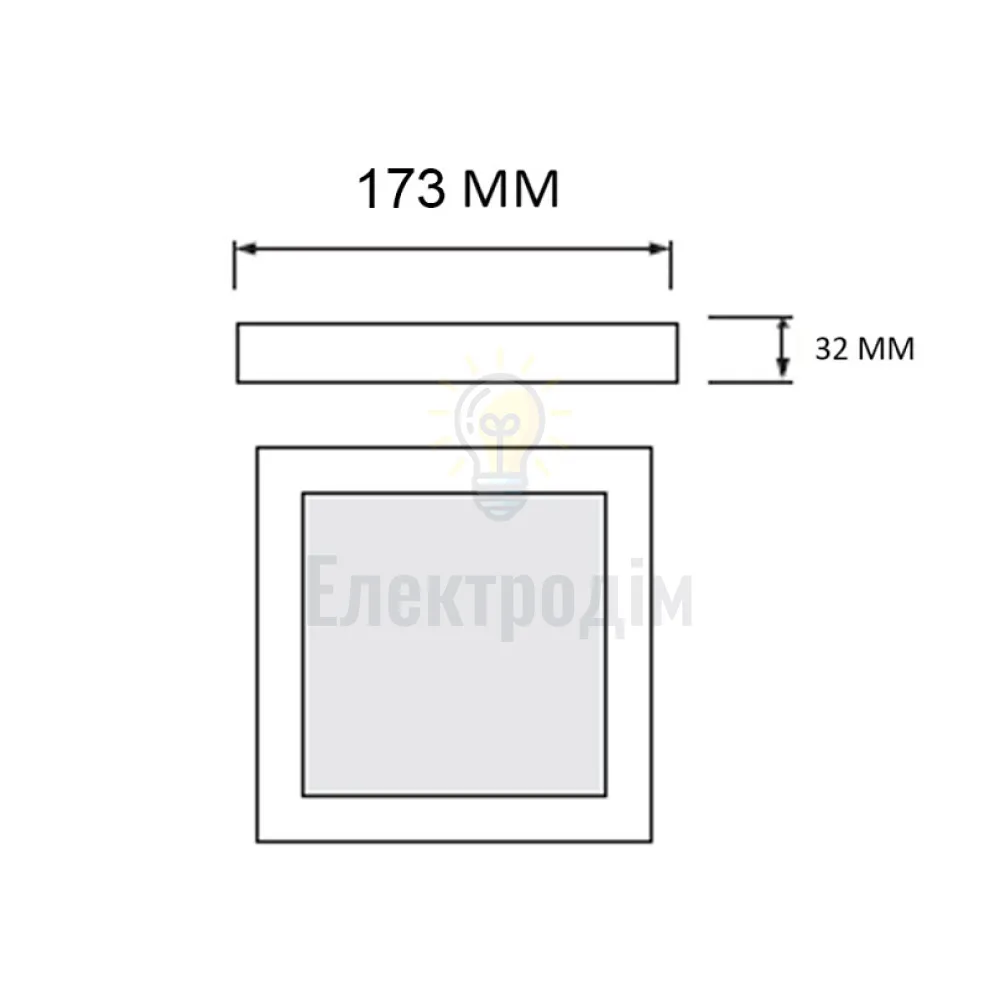 Світильник накладний LED 18W 3CCT 1660Lm ІР20 білий квадрат 016-084-0018-010  - фото 1