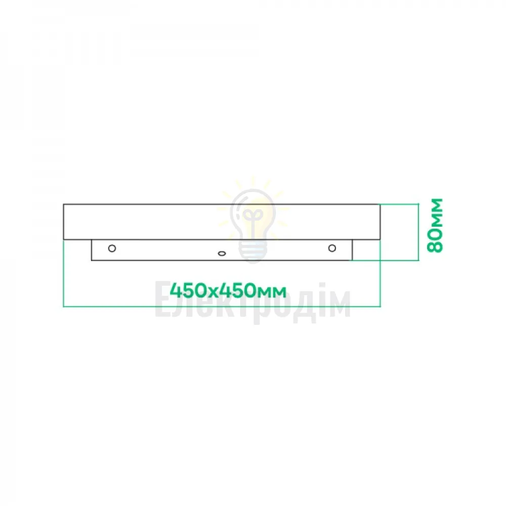 AL6076ARD 72W квадрат 4820Lm 2700K-6500K 450*450*80mm GLOW 80258  - фото 6