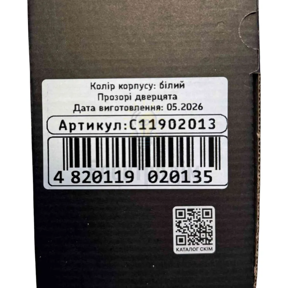 Бокс пластиковий СКІМ на 12 модулів, накладний, білий прозорі двері IP40 С11902013  - фото 6