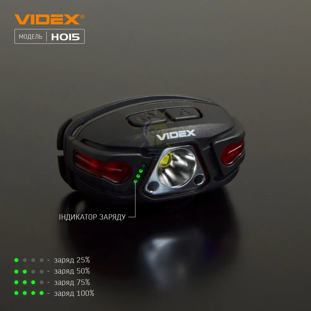 Налобний світлодіодний ліхтарик VIDEX 330Lm 5000K VLF-H015  - фото 8
