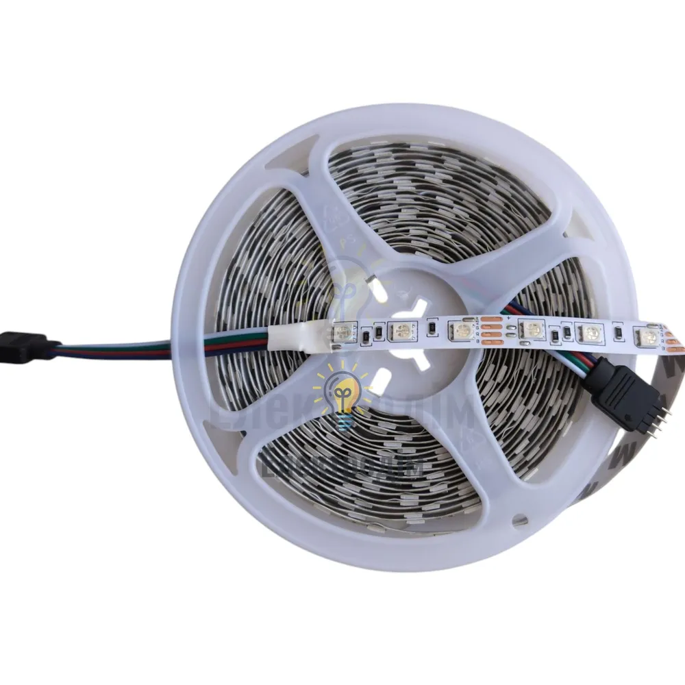 MTK Світлодіодна стрічка 12V RGB smd5050 60LED/м IP20 1015427  - фото 1