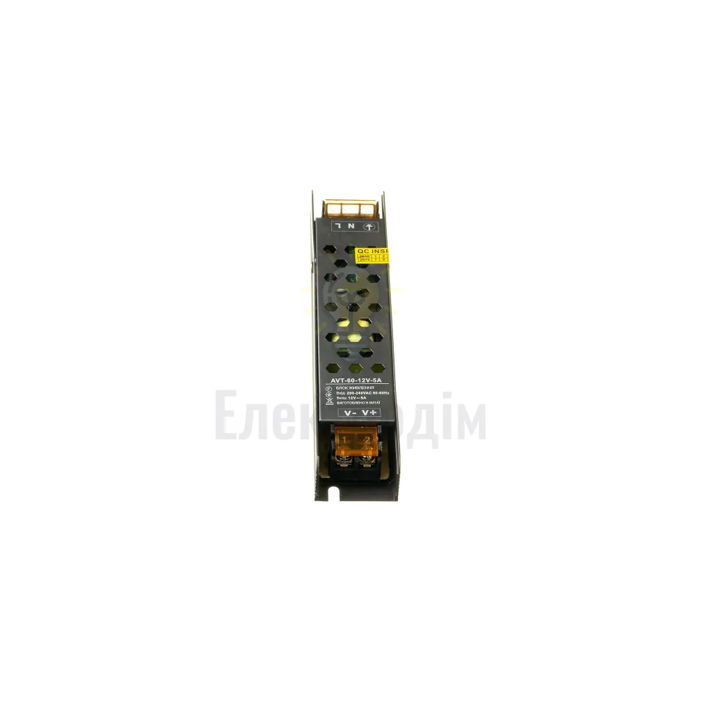 Блок  живлення 12В AVT 12V IP20 5А - 60W 1019865  - фото 3