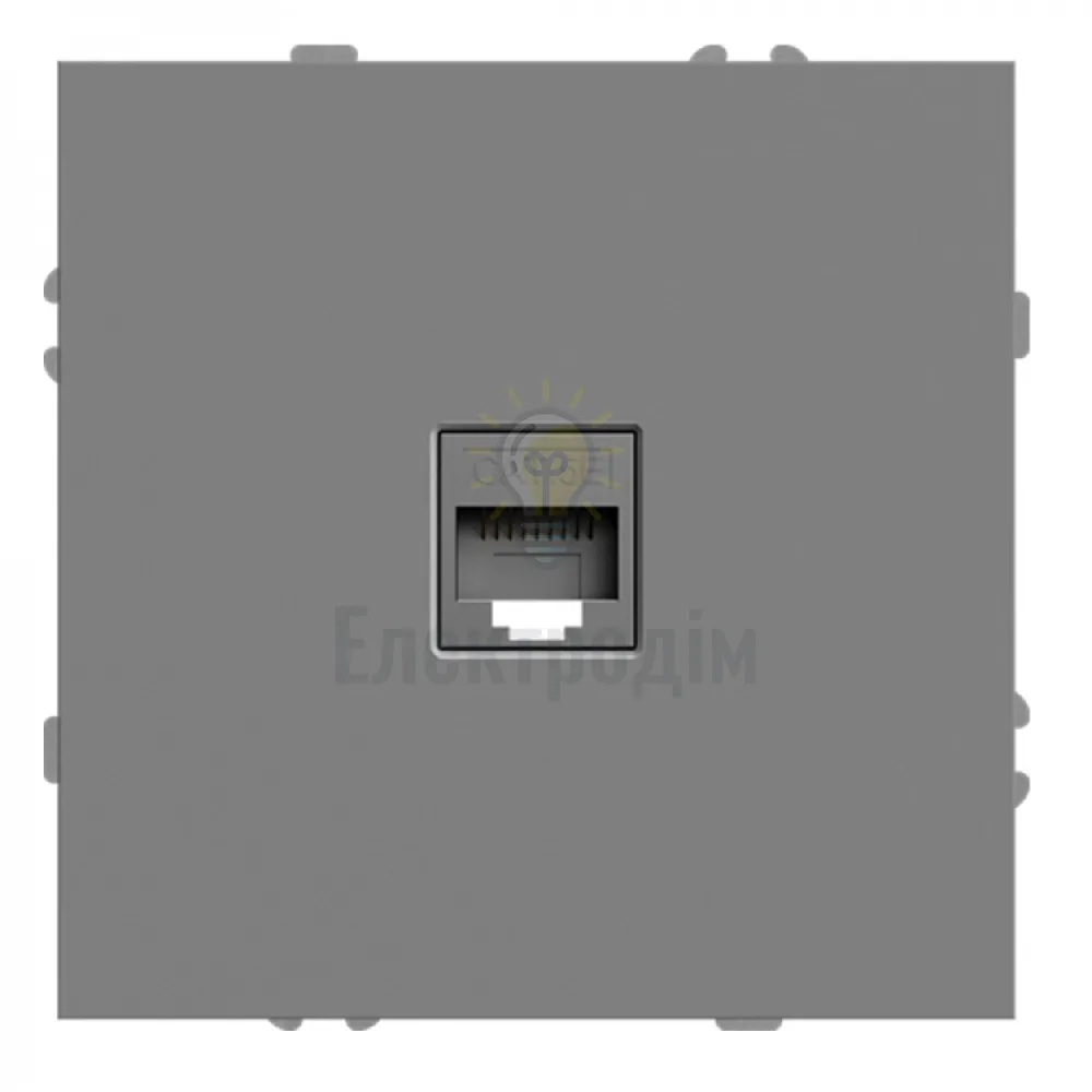 ER151PC-G розетка комп’ютерна, механізм сірий Soft 80774  - фото 3
