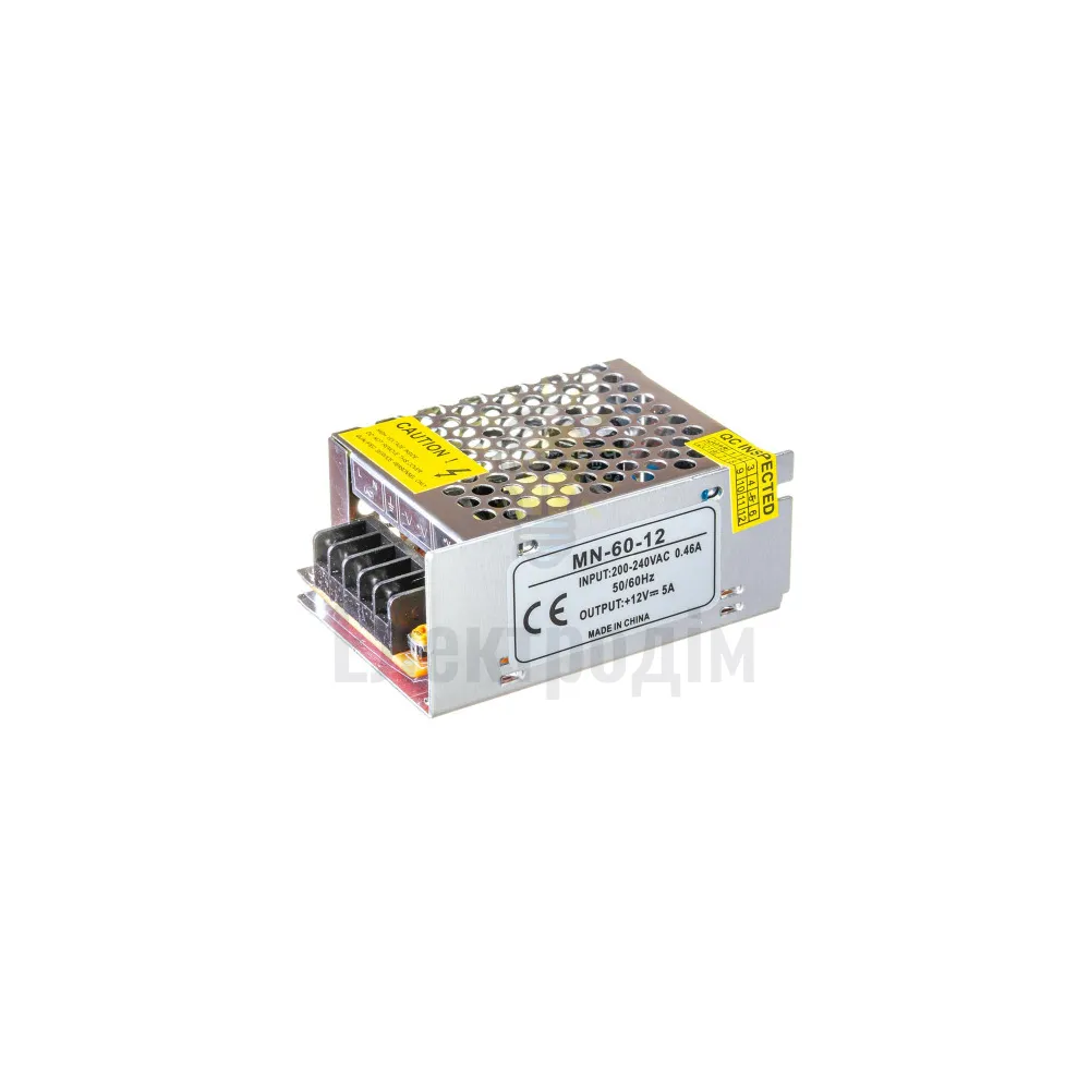 Блок  живлення 12В MN Блок живлення MN 5А - 60W 1013424  - фото 1