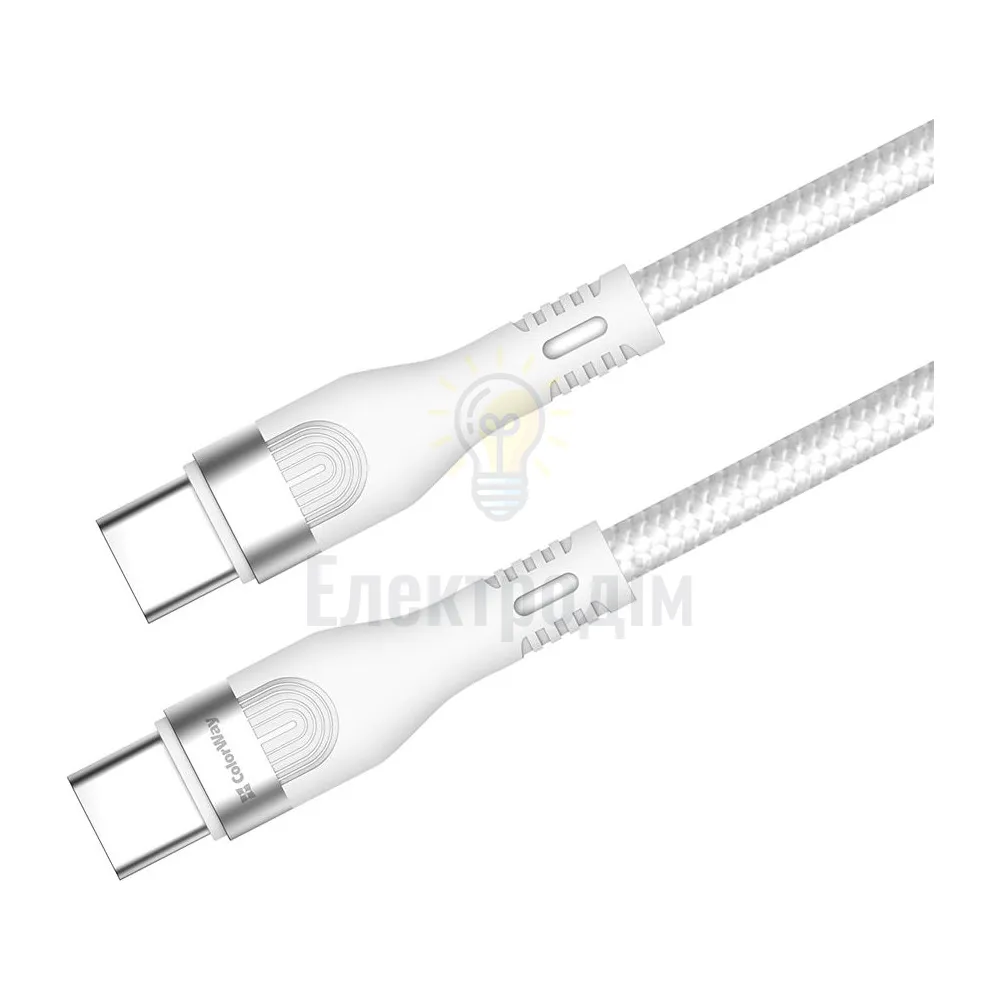 Кабель USB PD Type-C/Type-C ColorWay CW-CBPDCC065-WT 5,0А 240W 1м білий CW-CBPDCC065-WT  - фото 1