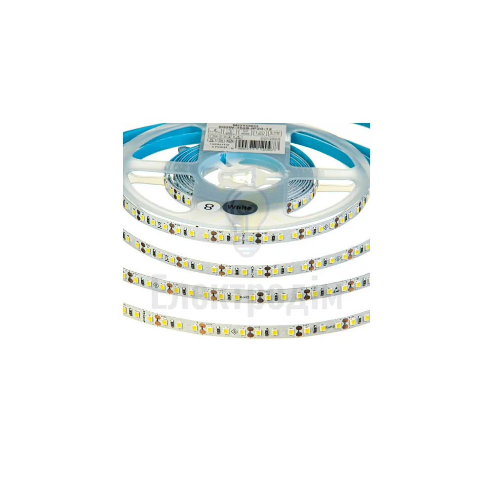 MOTOKO 600NW3528-12 (4000K-4500K) Світлодіодна стрічка smd3528 - подвійна щільність 1018558  - фото 2