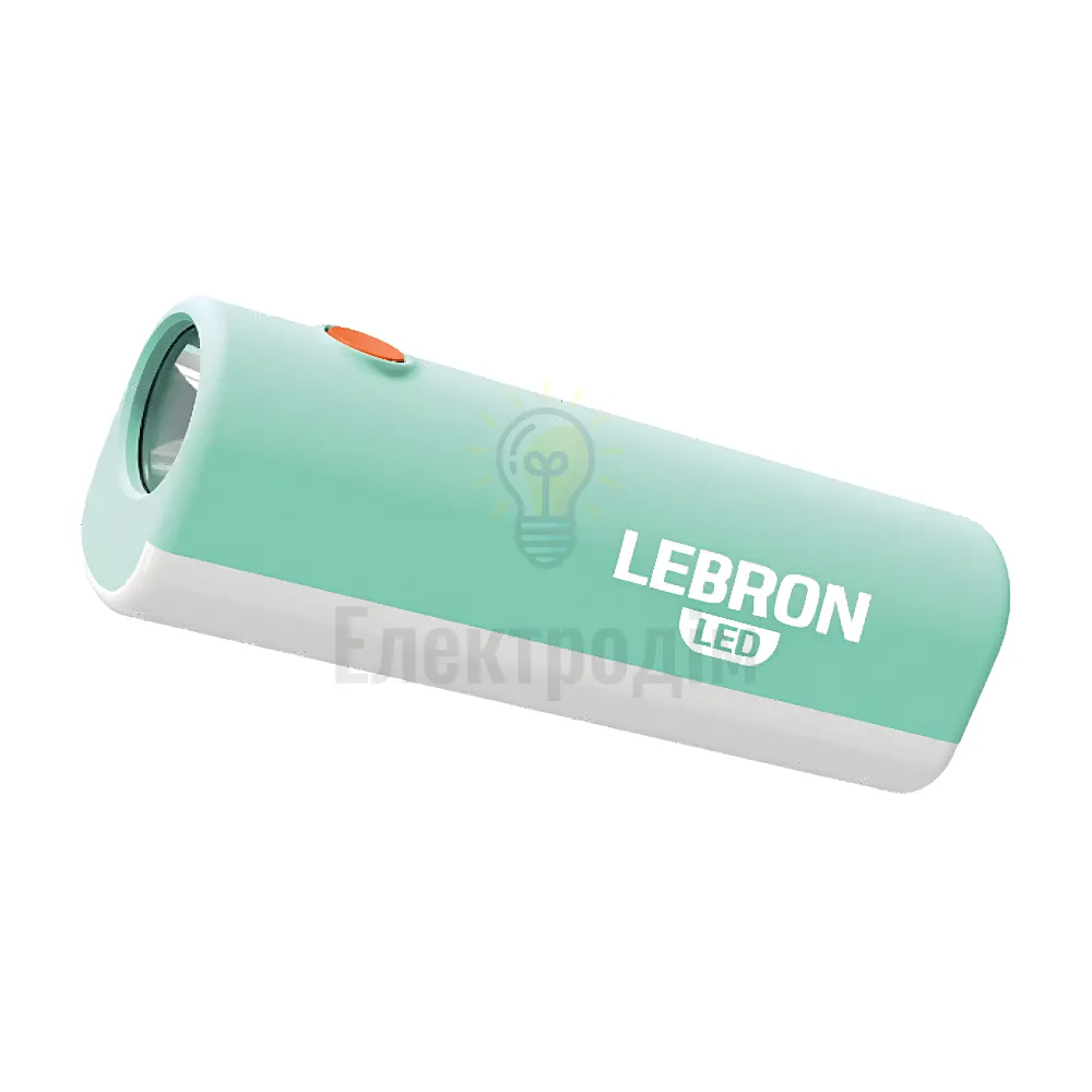 Lebron LED ліхтар ручний акумуляторний LEBRON L-HL-15, ABS, зелений, 5W/1W, USB, 1200mAh Li-Ion 15-15-15 