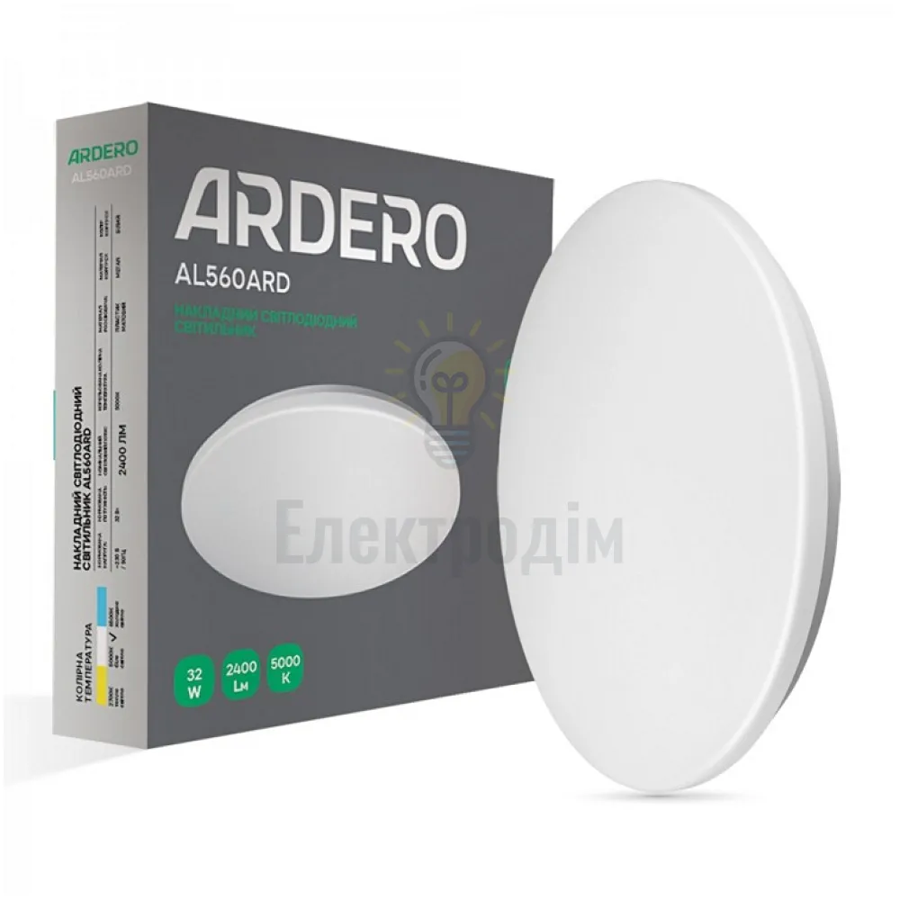 AL560ARD 32W коло накладний матовий 2400Lm 5000K 385*55mm 80137 