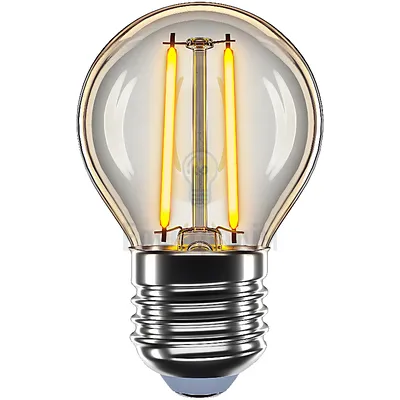 LED лампа VELMAX V-Filament-Amber-G45, 4W, E27, 2200K, 400Lm 21-41-45 — купити в Електродім