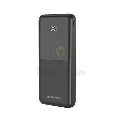 Павербанк 10000 mAh ColorWay DigiPower CW-PB100LP01BK 22,5W QC+PD чорний CW-PB100LP01BK — купити в Електродім