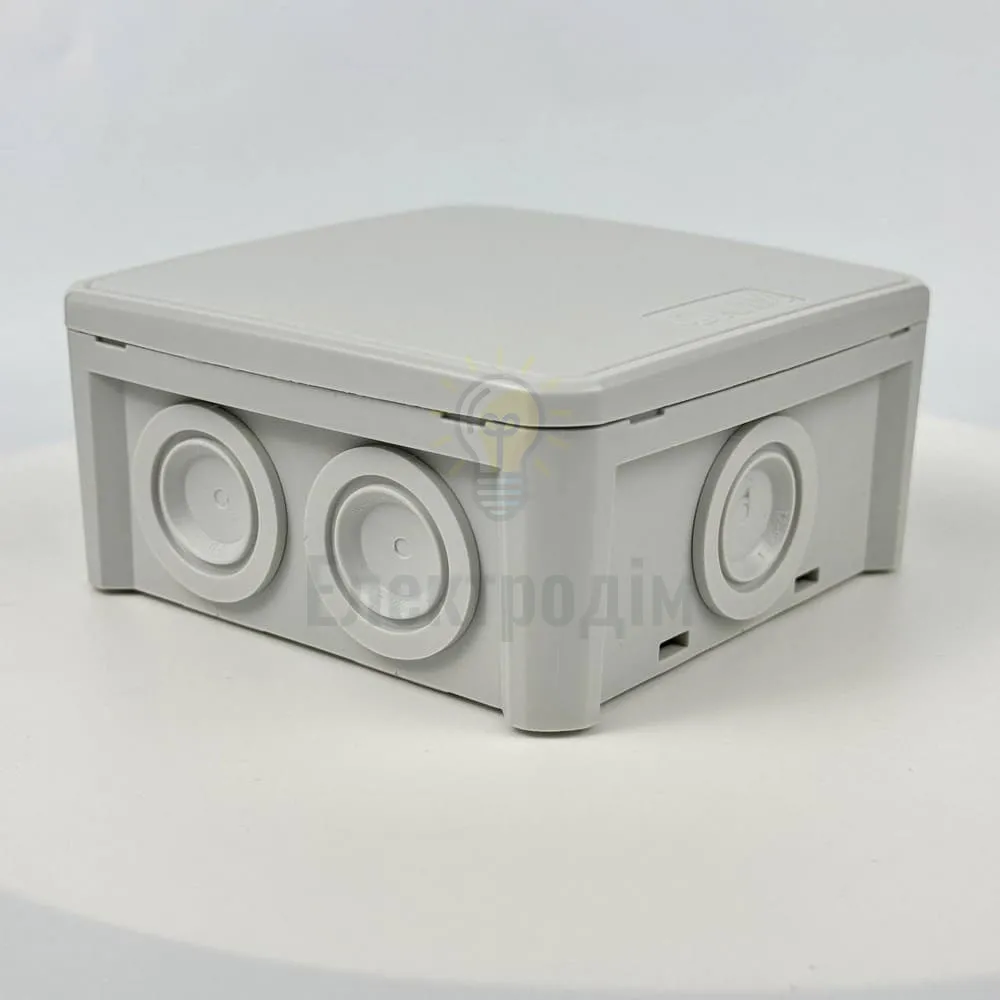 Коробка розподільча СКІМ 114х114х54 (KH115-1) без отвор+лапки, сіра (2/108шт) ІР66зподільча СКІМ KH115 114х114х54 сіра IP65 B1102011  - фото 7