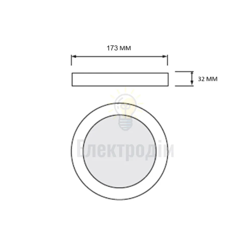Світлодіодний світильник MILENA-18 3CCT 18W чорний 016-083-0018-020  - фото 2