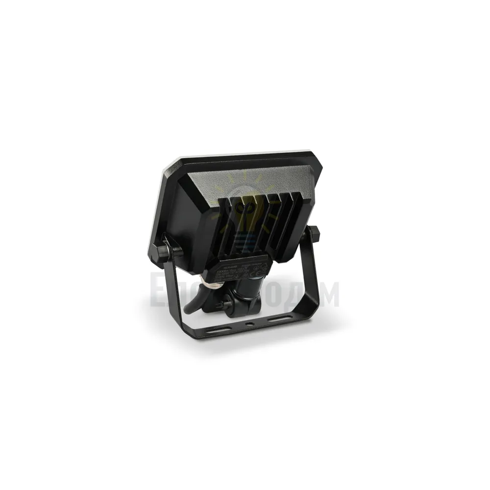 Д/р LED прожектор VIDEX F3 20W 5000K з датчиком руху 220V Black VLE-F3-0205B-S  - фото 2