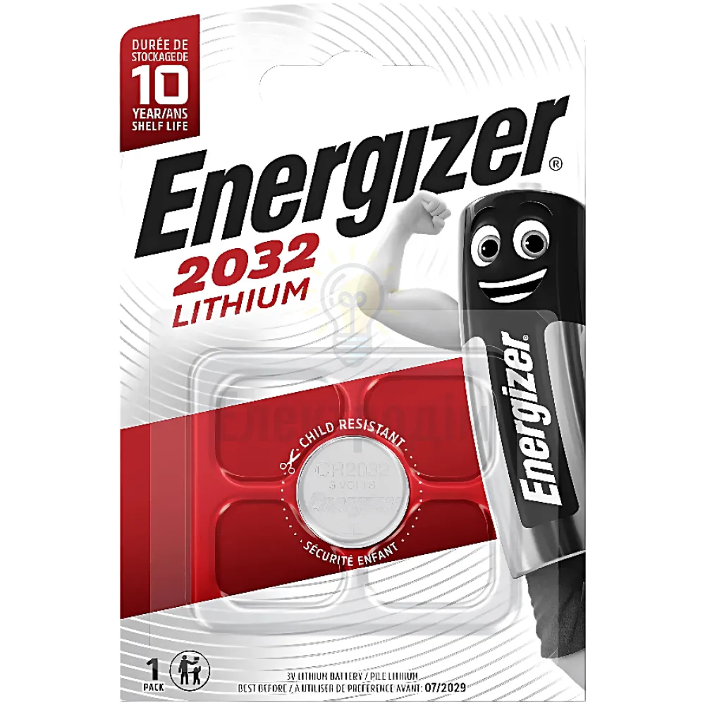 Батарейка CR2032 (бл-1шт) Energizer 6429545 