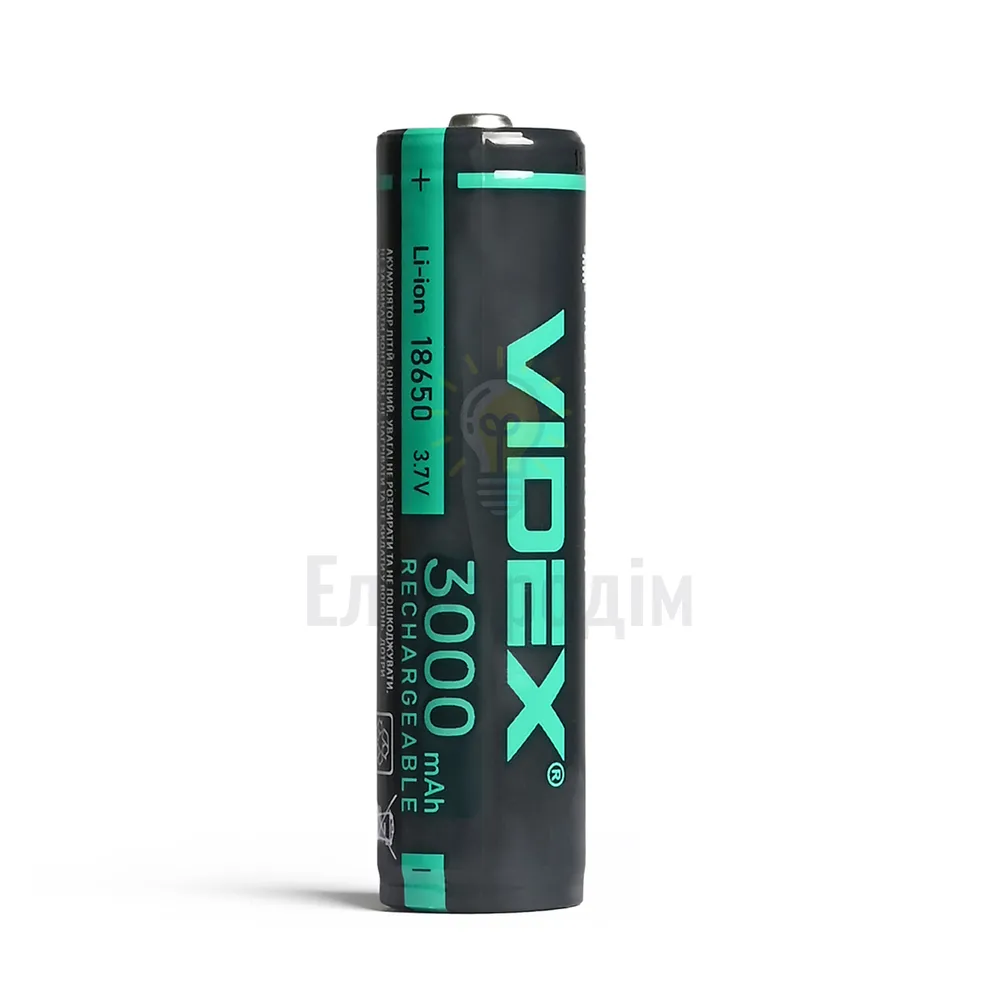 Акумулятор Videx літій-іонний 18650-P(захист) 3000mAh color box/1шт 18650/3000/1B  - фото 2