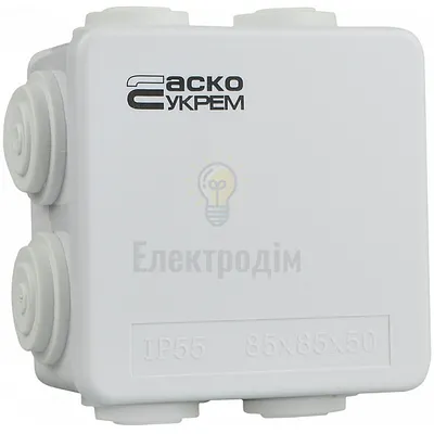 Розподільча коробка АСКО TY-RA 85х85х50 біла A0150170017 — купити в Електродім
