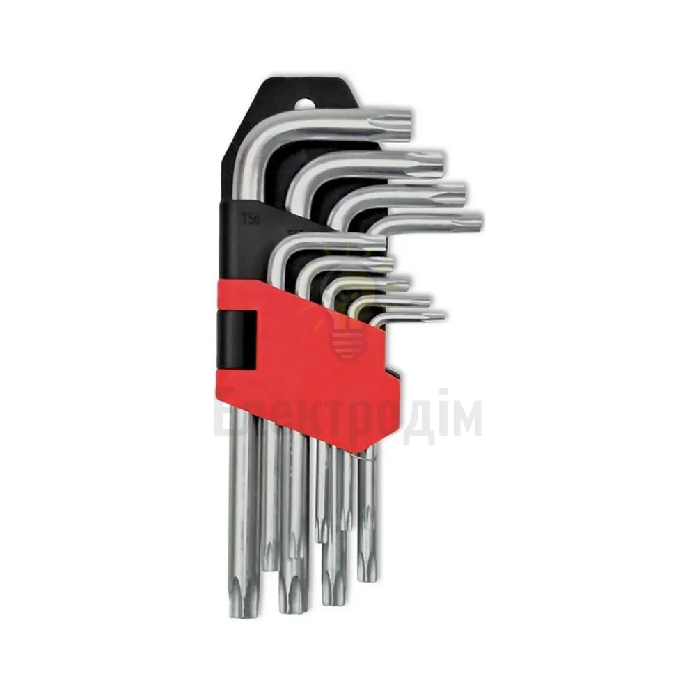 Набір ключів TORX, Cr-V, 9 шт. (Т10-Т50) 49-140 
