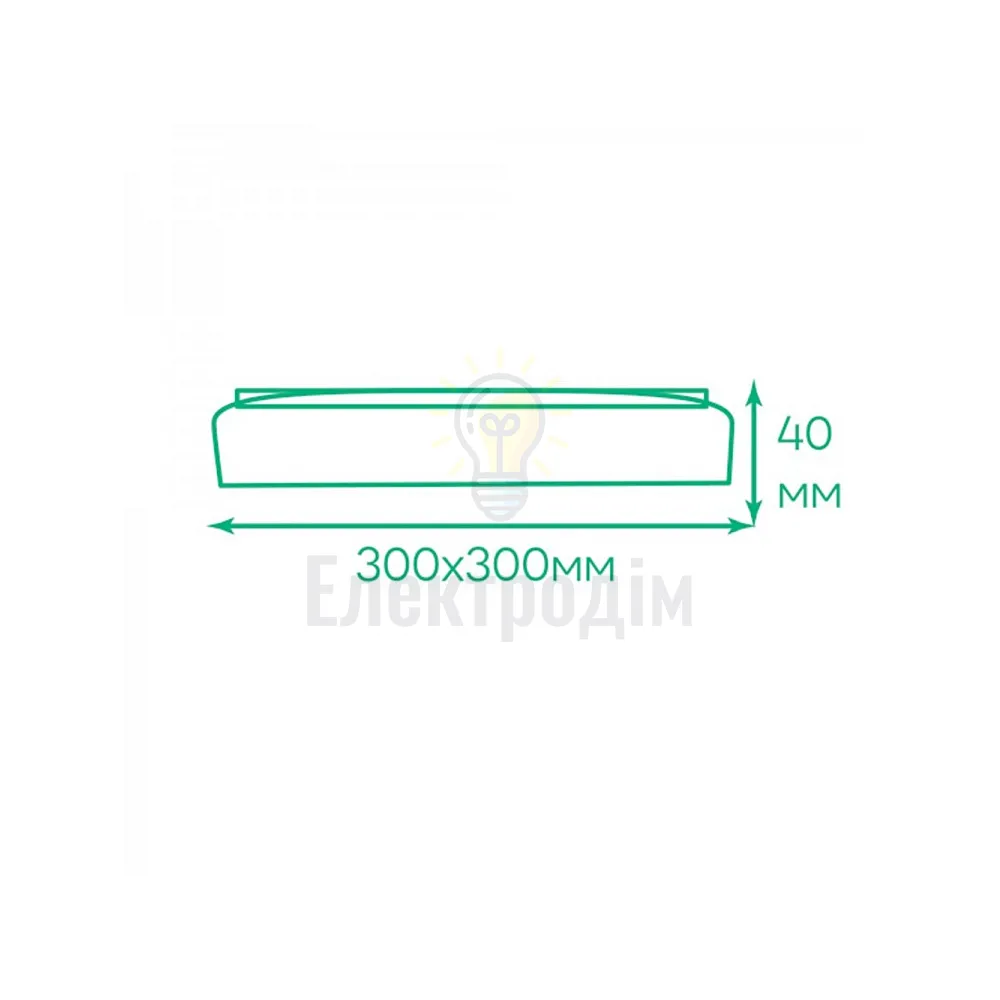 AL709ARD 48W квадрат накладний 4800Lm 5000K 300*300*40mm 80008  - фото 4