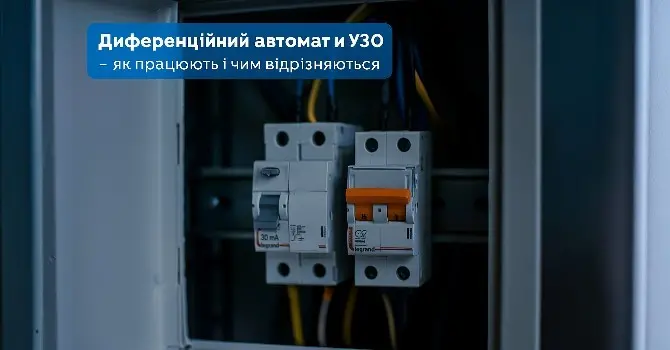 Диференційний автомат і УЗО — як працюють, у чому різниця і який краще вибрати — стаття в блозі Електродім